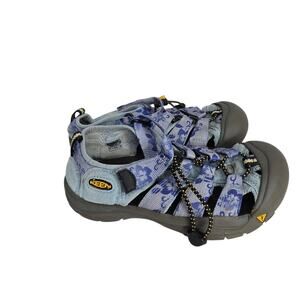 Keen Newport Youth 9212 Blue w Purple Floral Design  Waterproof Sandals Sz 3
